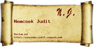 Nemcsek Judit névjegykártya